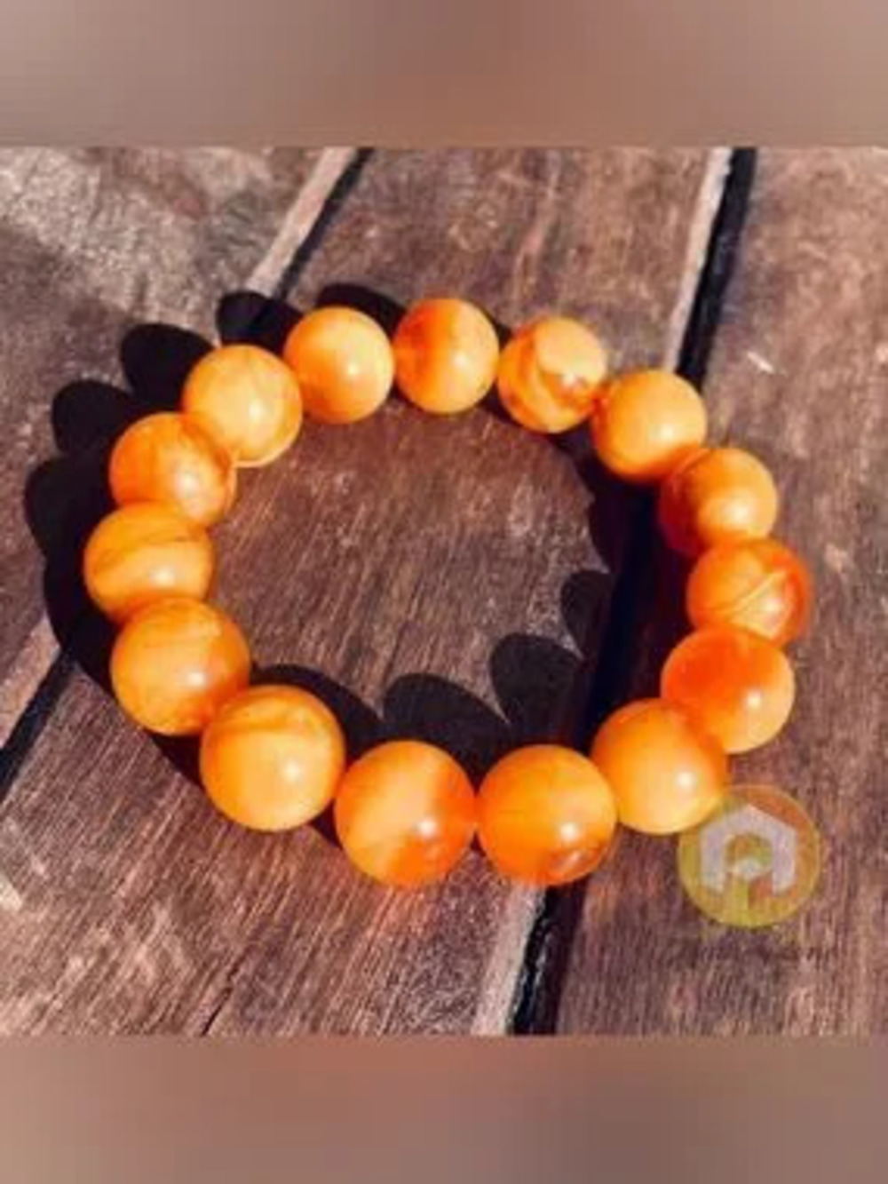 Vibrant?Orange Beaded Bracelet N2333